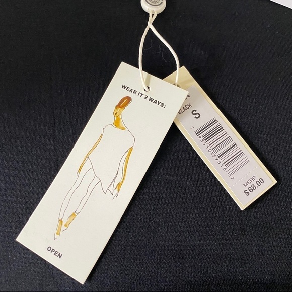 nwt Max Studio - NEW 2 way Tee - Black Small - Picture 3 of 6